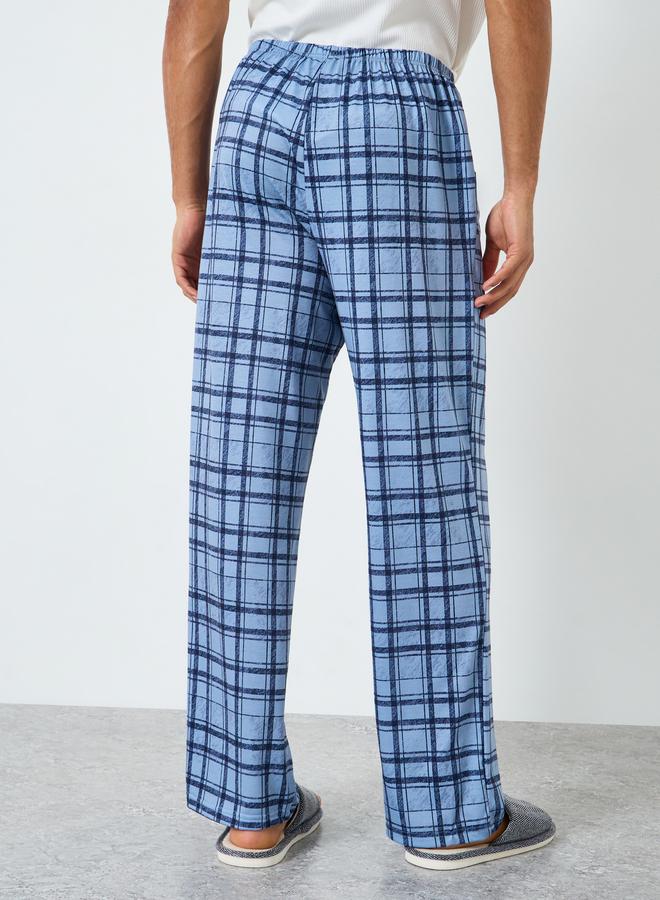 ستايلي بنطال بيجاما بطبعة كاروهات وقصة مريحة - Image 4